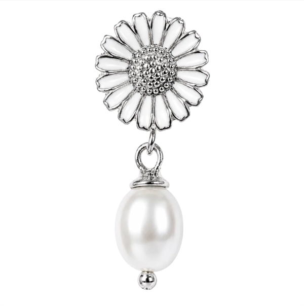 Christina Marguerite Pearl charm 6 mm i sølv