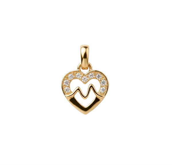 Christina Jewelry & Watches Beating Heart vedheng i forgylt sølv