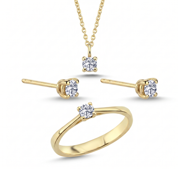 Nuran sett , med totalt 0,72 ct Wesselton SI