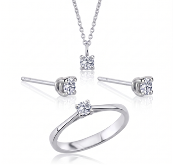 Nuran sett , med totalt 0,72 ct Wesselton SI
