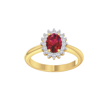 Rubin Rosett-ringen fra Støvring Design med 0,25 ct W/SI