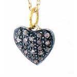 Heart diamond pendant small from BeChristensen Jewellery