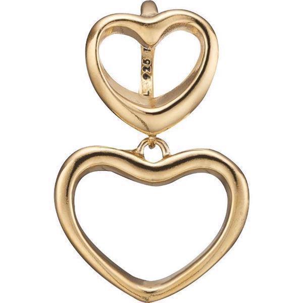 Christina Collect Gold Plated Silver Open Love Open Open Heart With Matte Surface