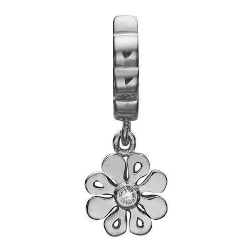Christina Collect 925 sterling sølv My Flower Hengende blomst med hvit topas i midten, modell 623-S123
