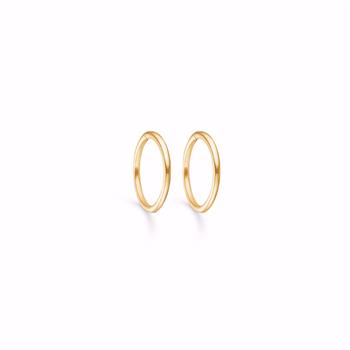 Sølvørering - creol forgyldt11mm
