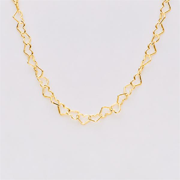 Guld & Sølv Design ankellenkje i forgylt sølv 27 cm