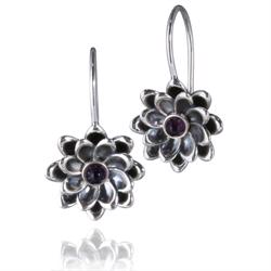 Water Lily silver earrings by Izabel Camille