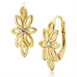 Blossom gold plated silver earrings by Izabel Camille
