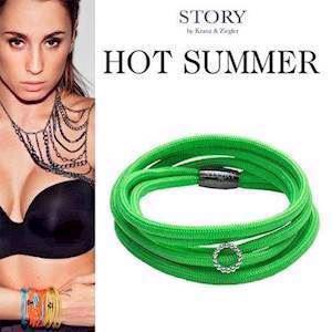 Hot Summer Neon Green Armbånd med uformell sjarm