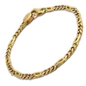 Canes plain, 8 kt gold bracelet