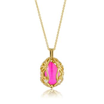 Smykke Æg med Pink Onyx, fra Blicher Fuglsang