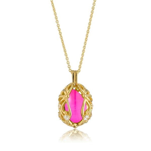 Smykke Æg med Pink Onyx, fra Blicher Fuglsang