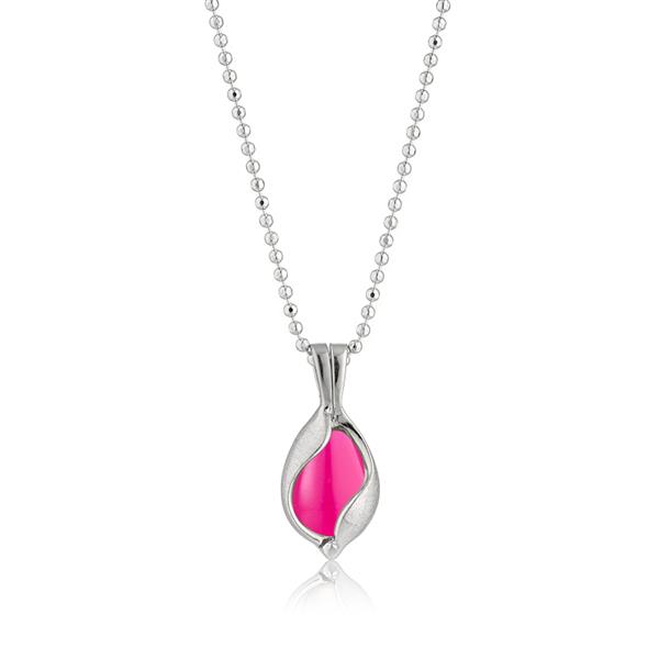 Lille Smykke Æg med Pink Onyx, fra Blicher Fuglsang