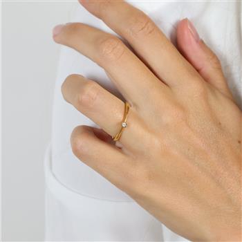 MARY Ring 8K LG DIAM 0,03CT W/VS, fra Aagaard