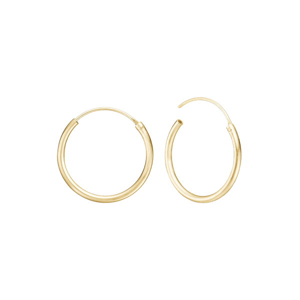 8KT CREOL 19MM, TRÅD 1,4MM M/VIPPELÅS, fra Aagaard