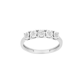 14kt. hvidguldsring m/dia. 0.18ct W/SI, fra Siersbøl