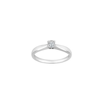 14kt. hvidguldsring m/dia. 0.07ct W/SI, fra Siersbøl
