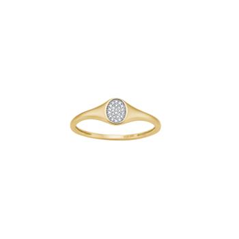 14kt. guldring m. 0,03 W/SI, fra Siersbøl