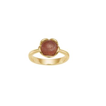 Sølv forg. ring Flower lille m/sun Stone str. 60, fra Siersbøl