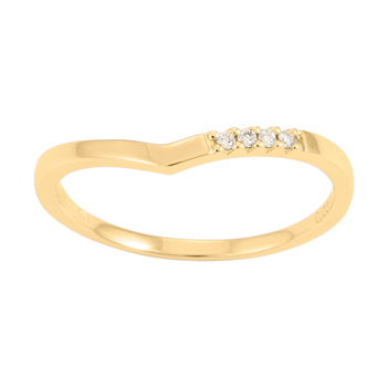 14kt. guldring m/dia 0.030ct W/SI, fra Siersbøl