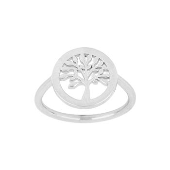 Rhod. sølvring TREE52 11mm Str.54, fra Nordahl