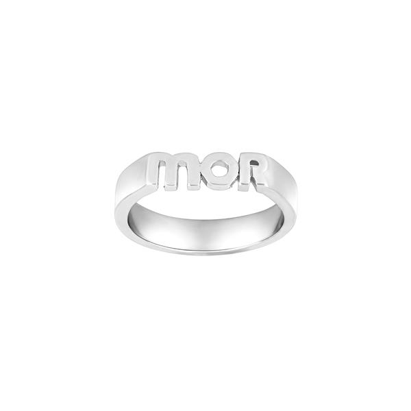 Rh.sølvring STATEMENT52 4mm MOR Str52, fra Nordahl