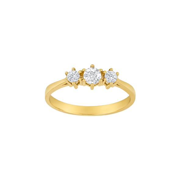 8kt. guldring m/cz, fra Siersbøl