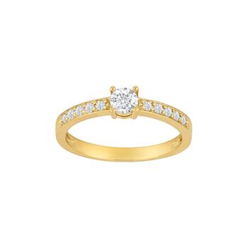 8kt. guldring m/cz, fra Siersbøl