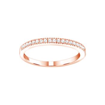 Rosaforgyldt ring ADINANOR med 1 række cz. Str.60, fra Joanli Nor