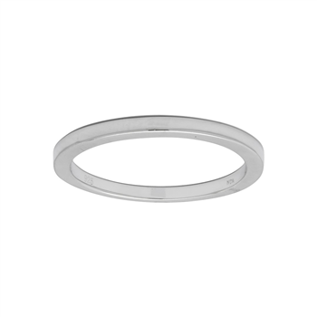 Rhodineret sølv ring ADINANOR enkel Str.56, fra Joanli Nor