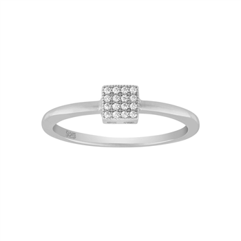 Rhodineret sølv ring ALITANOR 4mm* Str.60, fra Joanli Nor