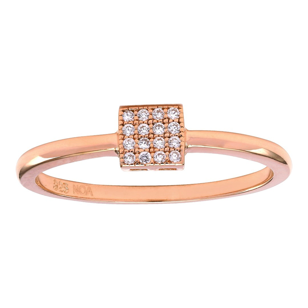 Rosaforgyldt sølv ring ALITANOR cz.  4mm* Str.52, fra Joanli Nor