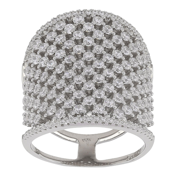 Rhd. sølv ring ALAINENOR cz. 24mm* Str.58, fra Joanli Nor