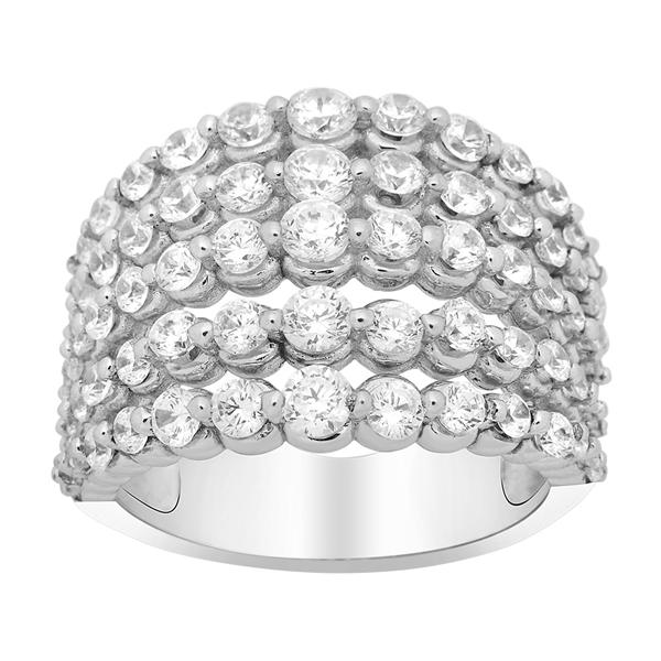 Rhd. sølv ring ALISONNOR med cz 16mm* Str.60, fra Joanli Nor