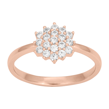 Rosa forgyldt sølv ring BRINNIENOR 10mm Str.58, fra Joanli Nor