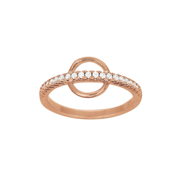 Rosa forgyldt sølv ring DEEDEENOR 8mm Str.60, fra Joanli Nor