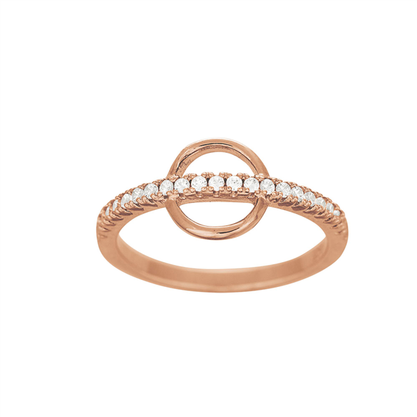Rosa forgyldt sølv ring DEEDEENOR 8mm Str.60, fra Joanli Nor