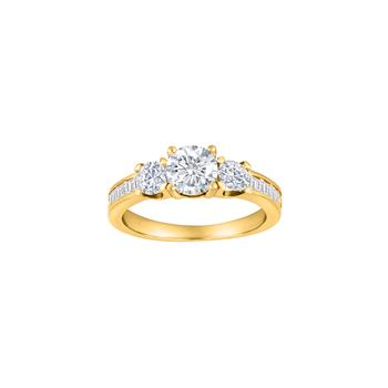 Forgyldt sølv ring ELLENOR C 6mm Str.60, fra Joanli Nor