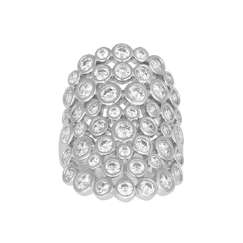 Rhd. sølv ring EMMYNOR cz 30mm Str.60, fra Joanli Nor
