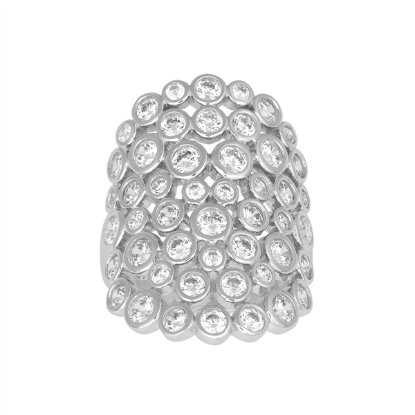 Rhd. sølv ring EMMYNOR cz 30mm Str.60, fra Joanli Nor