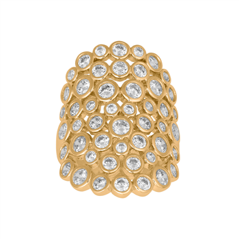 Forg. sølv ring EMMYNOR cz 30mm Str.60, fra Joanli Nor