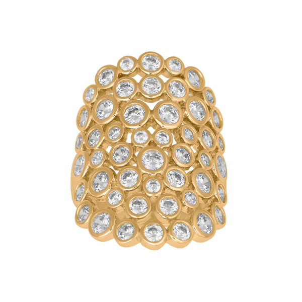 Forg. sølv ring EMMYNOR cz 30mm Str.58, fra Joanli Nor