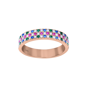 Rosa forgyldt sølv ring FREYANOR 4,5mm Str.60, fra Joanli Nor