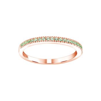 Rosa  Fg sølv ring lysegrøn cz HELLENOR Str.60, fra Joanli Nor
