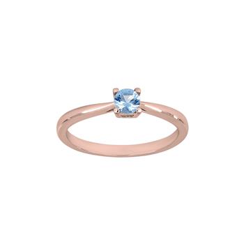 Rosaforg. sølv ring 4mm lyseblå HELENNOR Str.60, fra Joanli Nor