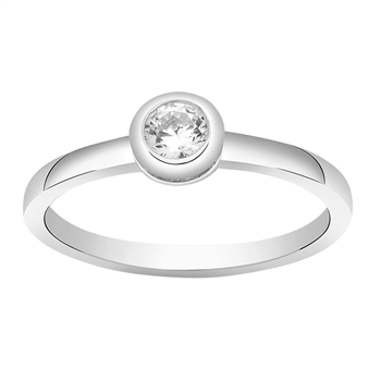 SWAROVSKI rhd. sølvring AMYNOR rør 5,5mm Str.60, fra Joanli Nor