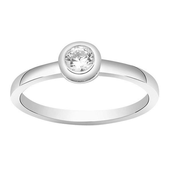 SWAROVSKI rhd. sølvring AMYNOR rør 5,5mm Str.60, fra Joanli Nor