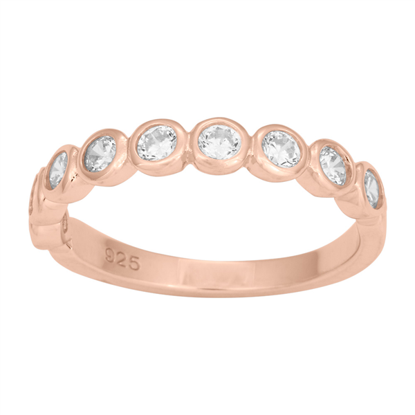SWAROVSKI rosa forgyldt sølvring AMYNOR Str.54, fra Joanli Nor
