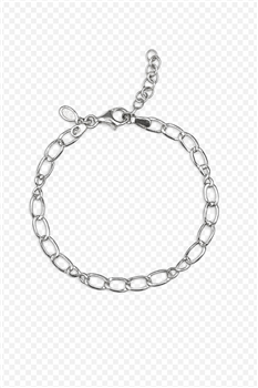 Armbånd sølv rhodineret åben oval, fra L&G