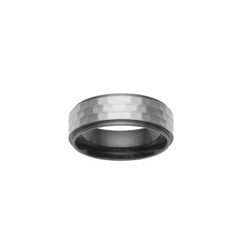 SON stål ring med IP black str. 70, fra Son of Noa
